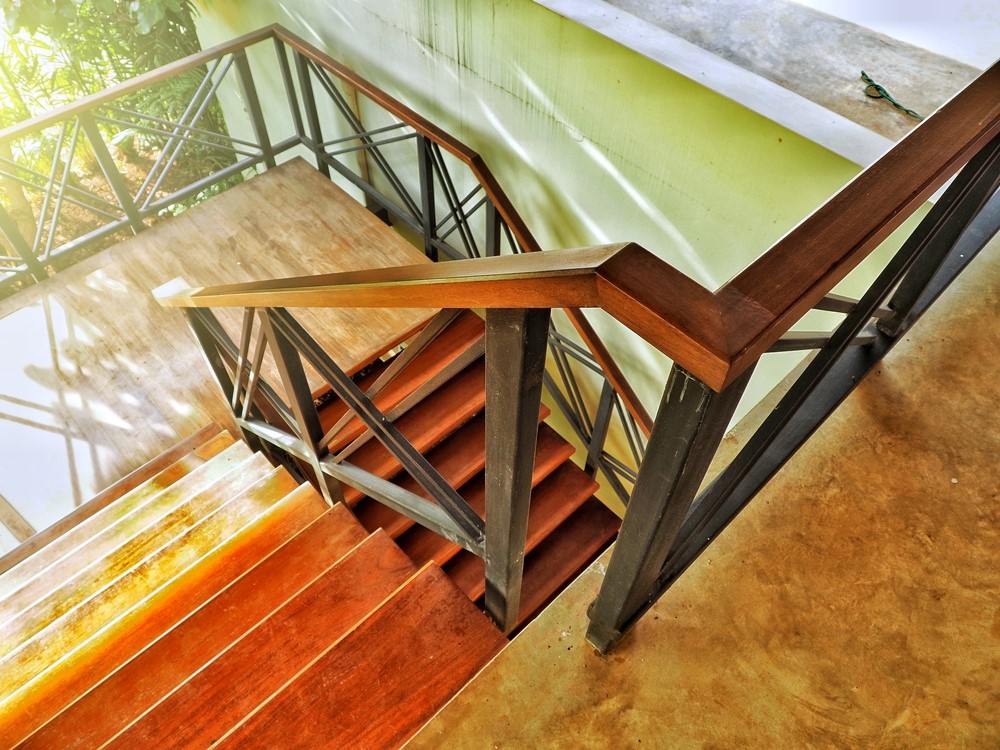Metal handrails
